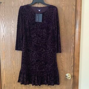Burgundy/Purple Tommy Hilfiger Lined Dress